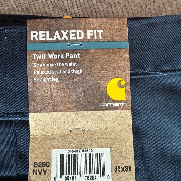 Carhartt Navy Blue Dress Pants Relaxed Fit - Picture 3 of 4